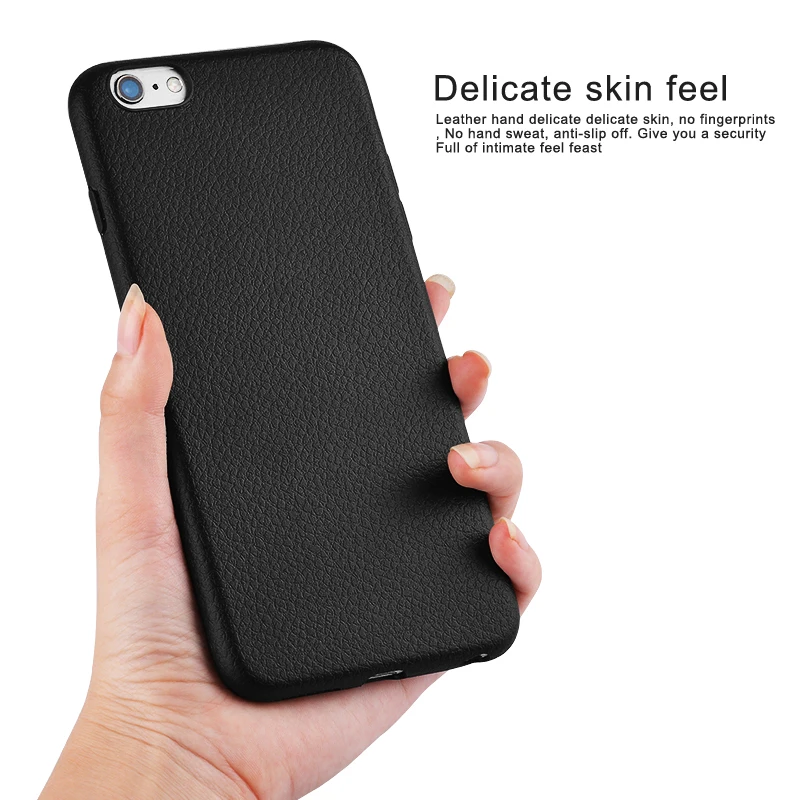 
Best quality tpu litchi grain mobile back cover for iphone 6 case we accepting dropship 