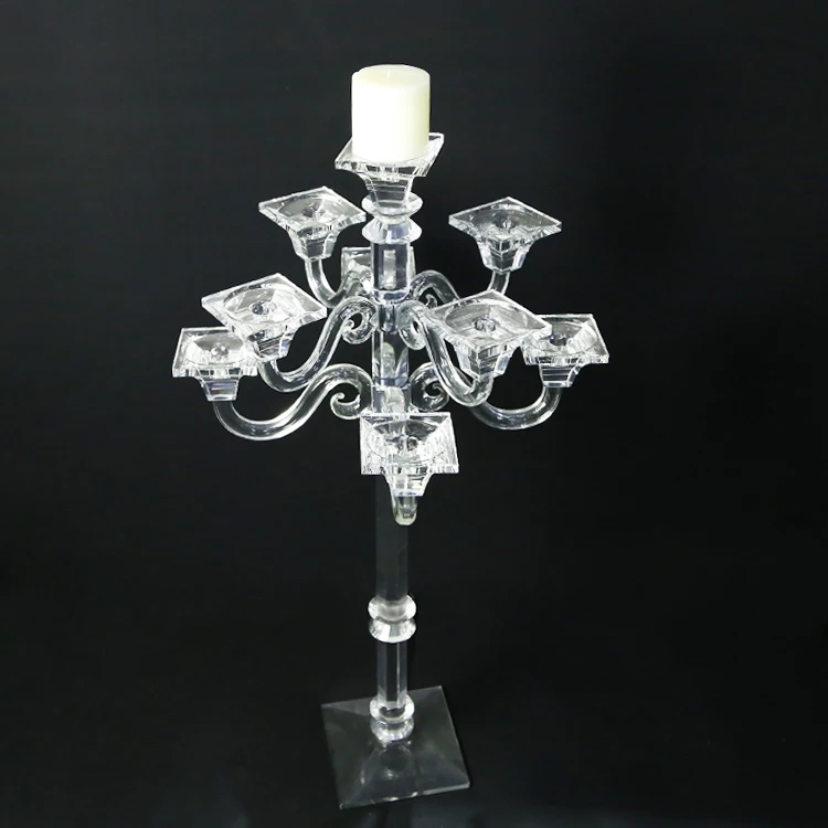 Square 9 Arms Crystal Candle Holder In Candle Holders Stand Candelabra