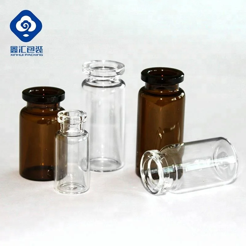 
Medical 10 ml Glass Vials for Injection with Rubber Stopper and Cap 