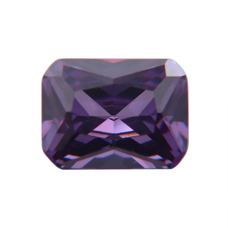 

CZ Wuzhou Amethyst Radiant Cubic Zircon Gems Stones