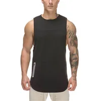 

Organic Cotton Low Cut Burnout Mens Plain Fitness Gym Blank Muscle Stringer Workout Custom Tank Top