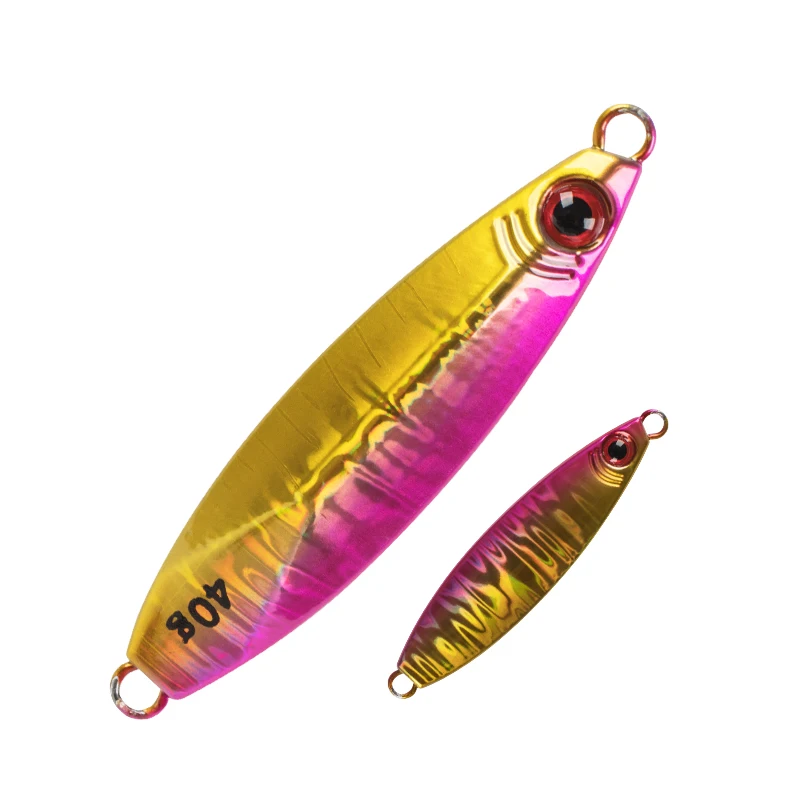 FUNADAIKO 20g30g40g60g80g lead metal jig slow pitch jigging lure luminous fishing lure gear for saltwater boat fishing