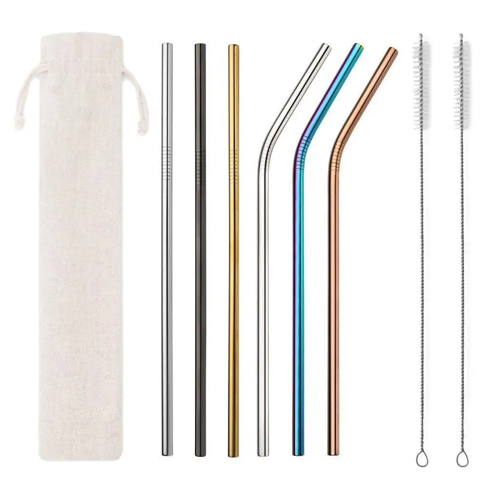 

Reusable Colorful Stainless Steel Eco Friendly Straws With Customized Logo