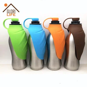 Image of Outdoor Portable Travel Pet water feeder pet dog travel drinking bottle dog water bottle