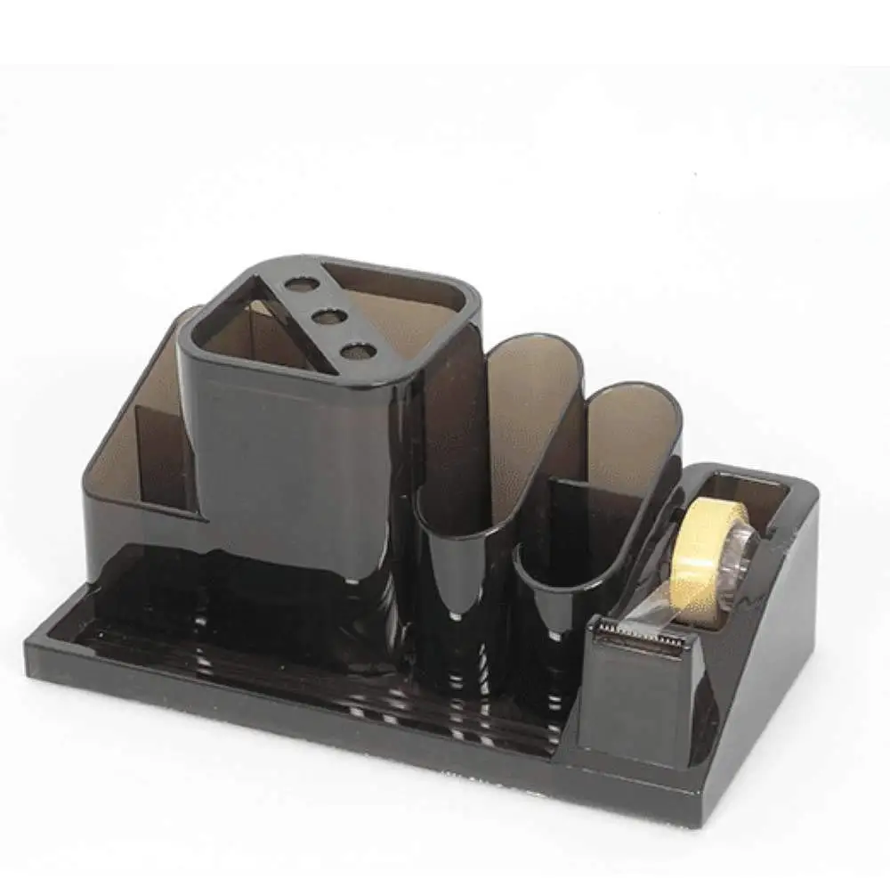 Buy Office Desk Organizer Plastic With Tape Dispenser And Paper