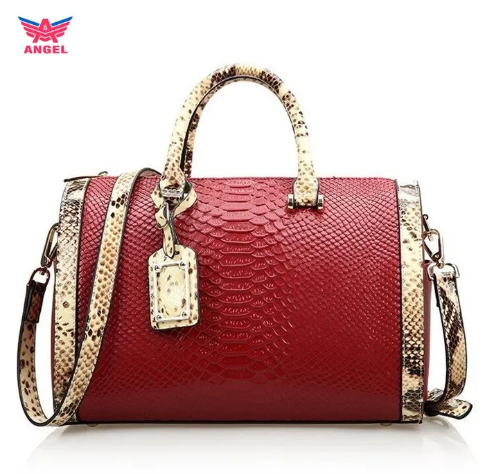 

2021 Hot sale luxury fashion elegance exotic snakeskin genuine leather ladies bag women handbags, Black,beige, red