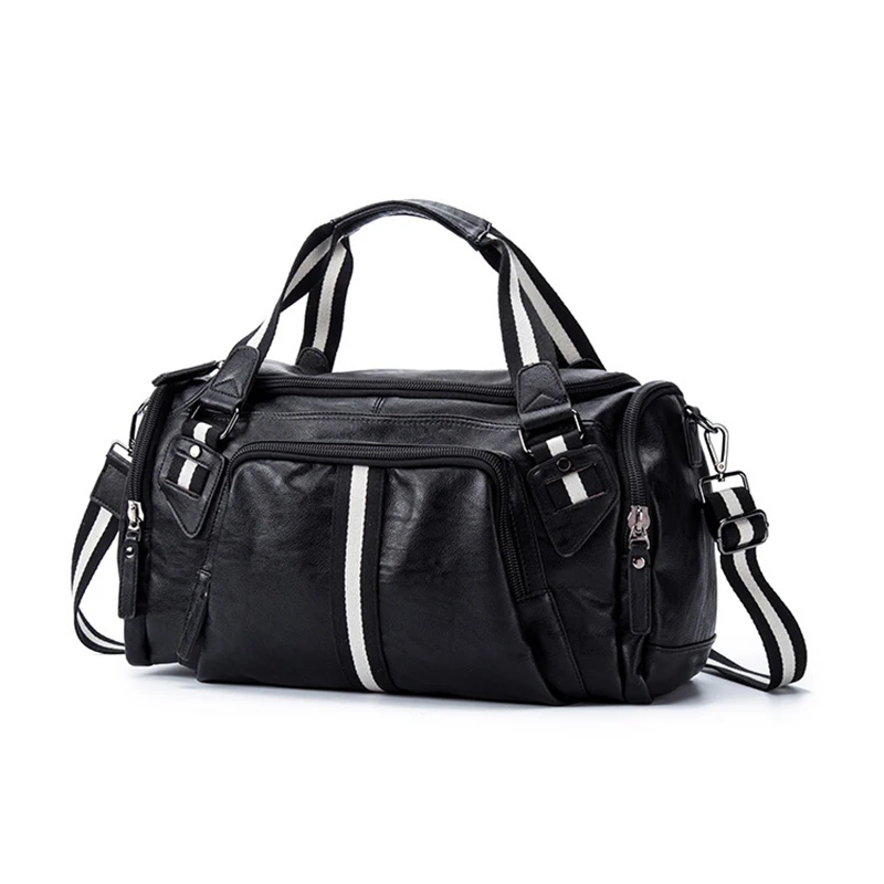 

2019 Custom Waterproof PU Leather Sports Gym Travel Duffle Bag