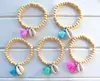 Mermaid Beach Boho Wooden Bead Tassel Cowrie Shell Bracelets