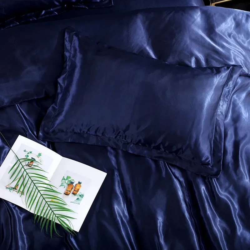 Home Silk Satin Bedding Set Dubai Duvet Cover Bed Sheet Set Buy Silk