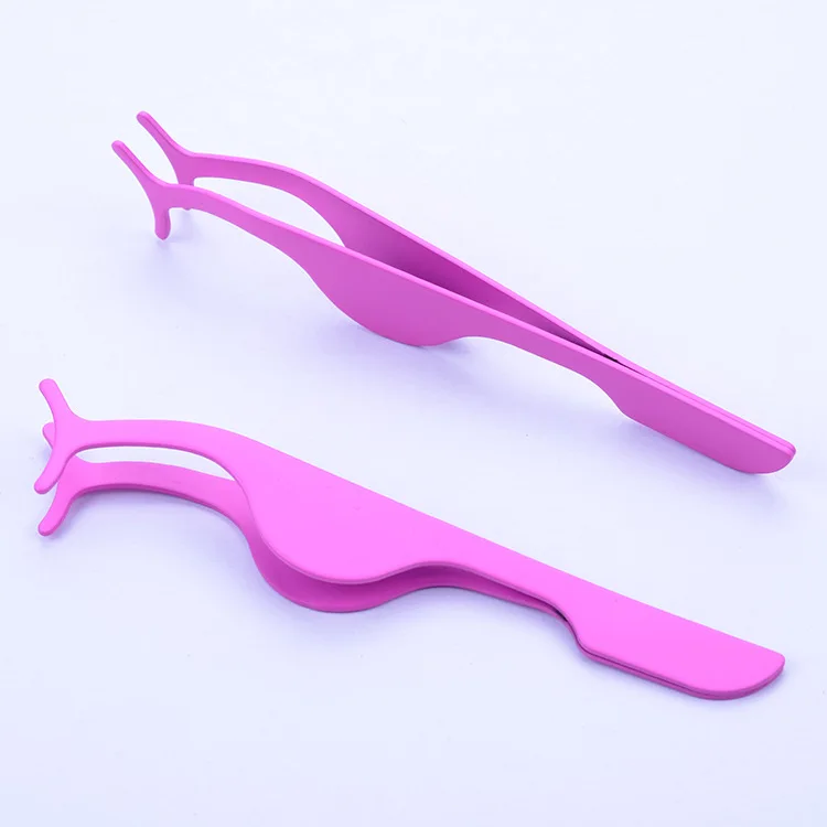 

New False Fake Eyelashes Extension Clamp Auxiliary Tweezers Clips Practice Beauty Eye Lash Makeup Tools, As the picture