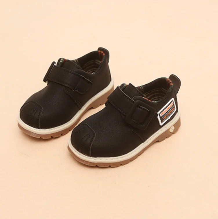 

Child Leather Shoes Soft Bottom Baby Boys shoes Spring Short Boots Gentleman Kids Shoes