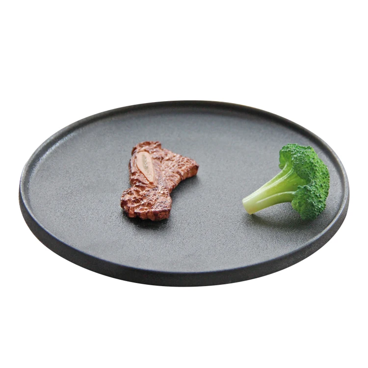 

charger customized modern restaurant white ceramic dinner dish and plate black pasta dish