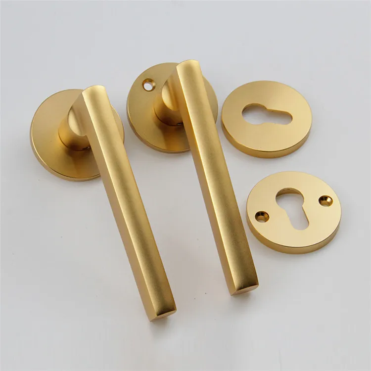 Zinc Alloy Door Handle Lock Room Door Gold Door Handle Buy Gold Door