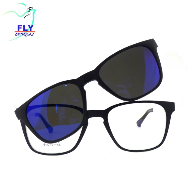 

Hot selling eyewear TR90 sun glasses magnetic clip on sunglasses