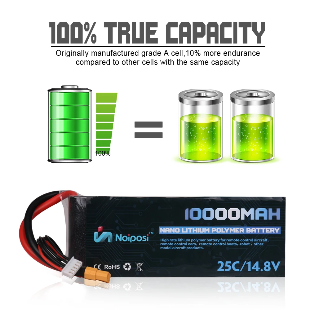
RC lipo battery 10000/16000/22000mah 25c 14.8v 3s 4s 5s 6s li-polymer battery pack 