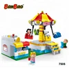 BanBao 7505 Hot IP Snoopy Peanuts DIY Plastic Building Blocks Theme Park Rotary Swing Toys for Child