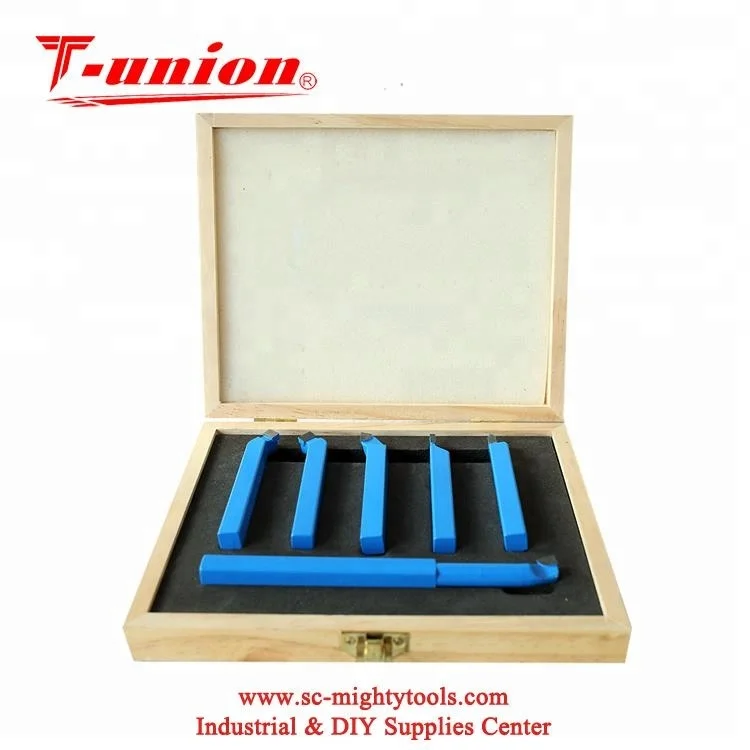 6PC DIN Carbide Tipped Lathe Cutting Tool for Mini Lathe,DIN Lathe Tool Holder,Carbide Insert Turning Tool
