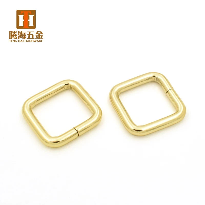 

Wholesale metal wire iron single loop slider rectangle square unwelded ring