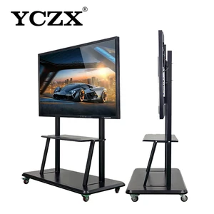 YCZX Anti Glare 55 65 75 86 98 Inch led multitouch interactive touch screen monitor for education