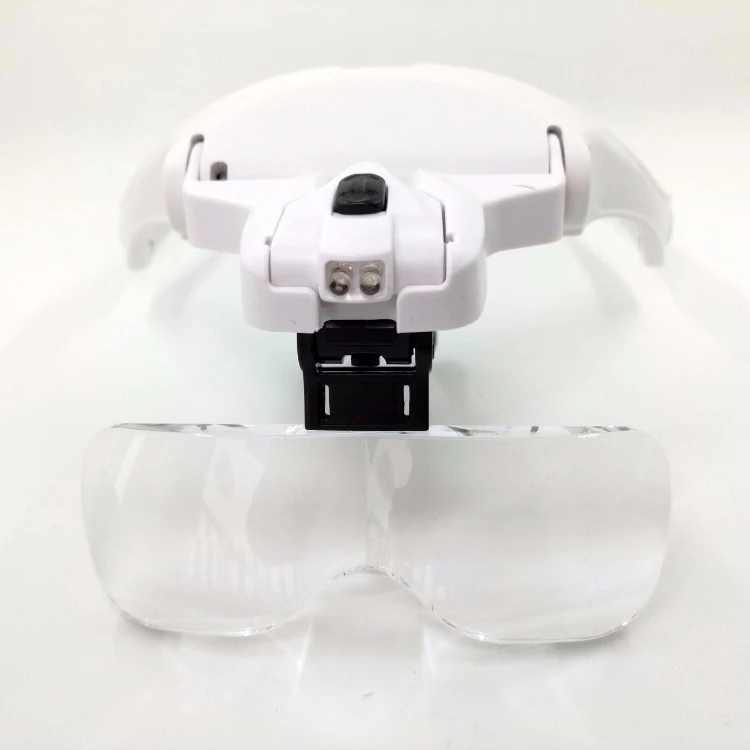 

Hot wholesale Sell 5 Lens Headband Magnifying Glass Glasses For Eyelash Extension, White