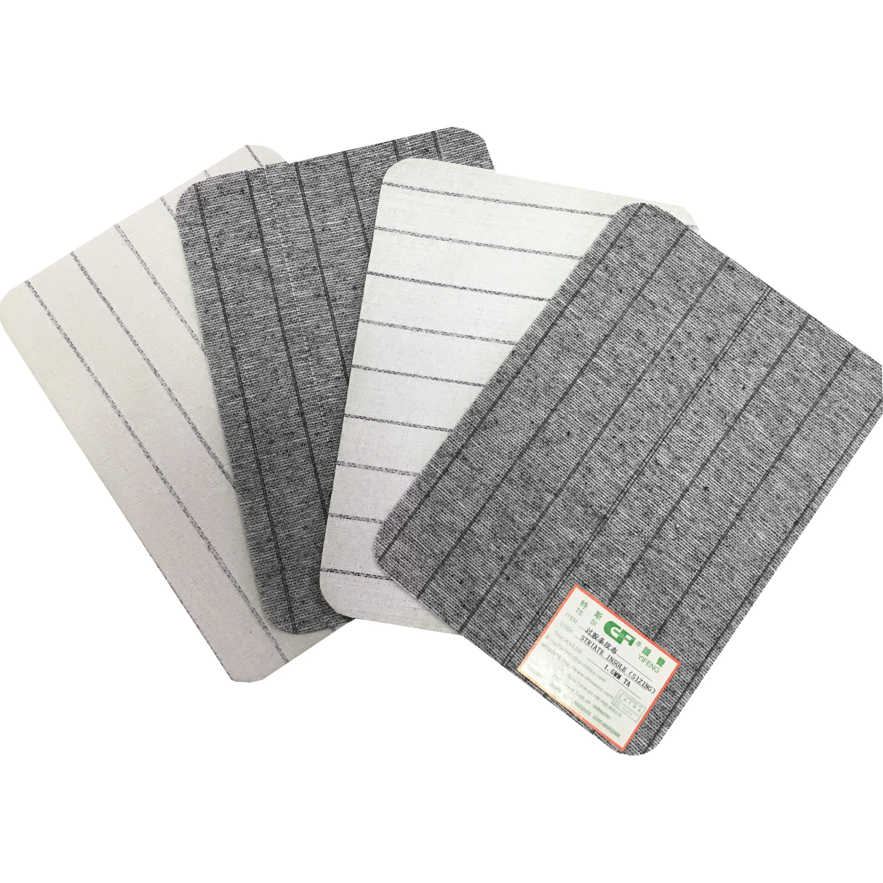 
China Top Quality and Factory Price Non Woven Striate Insole Board for shoes making 