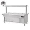 Stainless Steel Commercial Buffet Hot Soup Food Warmer Bain Marie restaurant equipment kitchen work table Stainless Steel Bar