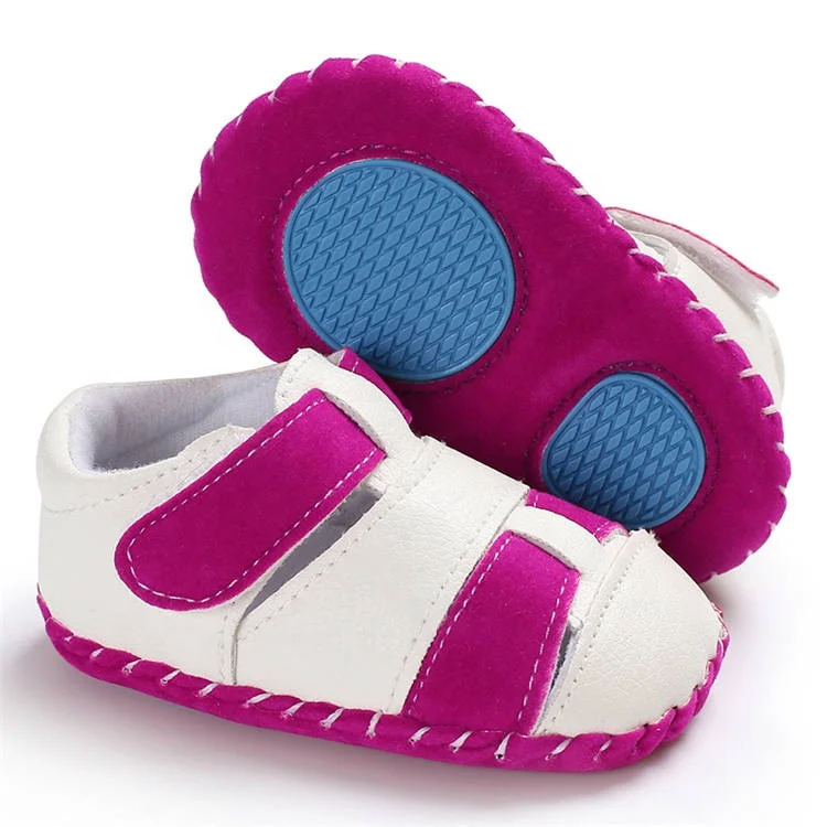 

Popular soft-sole PU Leather Newborn Toddler leather baby shoes, 5 colors