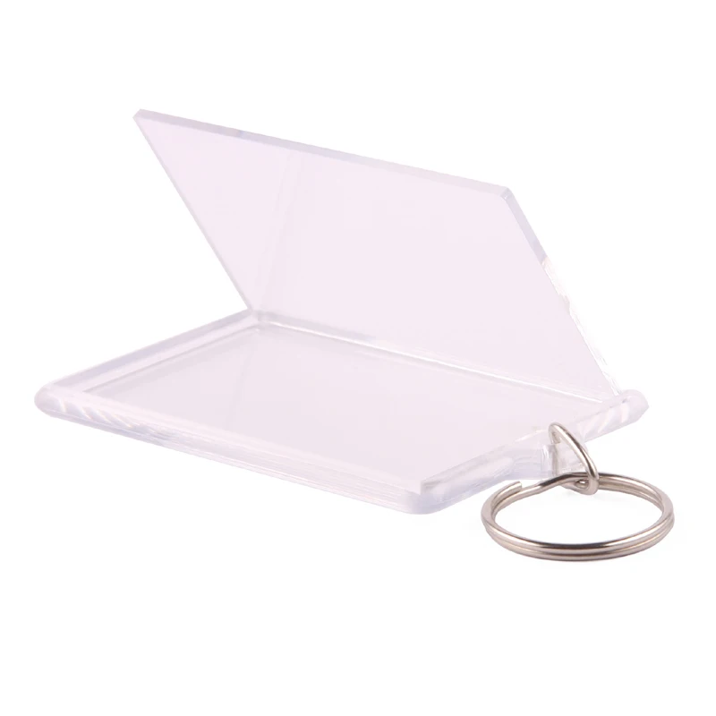 Oempromo Square plastic Clear Acrylic photo frame keychain
