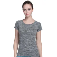 

hign quality women girl blank plain gym t shirt women sport t shirt