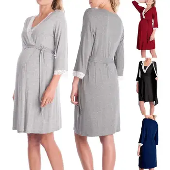 Cz38254w New Arrival Women Pregnant Nursing Clothes Breastfeeding