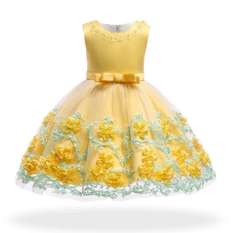 

3-10T Baby Teenagers Girls Dresses Costume Wedding Party Girls Princess Dress