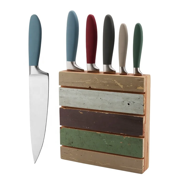 classical Kitchen Knife Set with Block Wooden German Stainless Steel Cutlery Knives