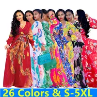 

Lifu Long Floral Maxi Dress Summer Women Plus Size Dresses Casual Dresses Women Ladies