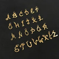 

Custom Gold Stainless Steel 26 Alphabet Letters Charm Pendant for Jewelry Necklace Bracelet