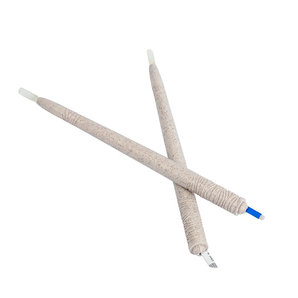 

Newest Private Label Manual Gun Type and Biodegradable Plastic Material Microblading 3D Eyebrow Tattoo Pen, Straw white color