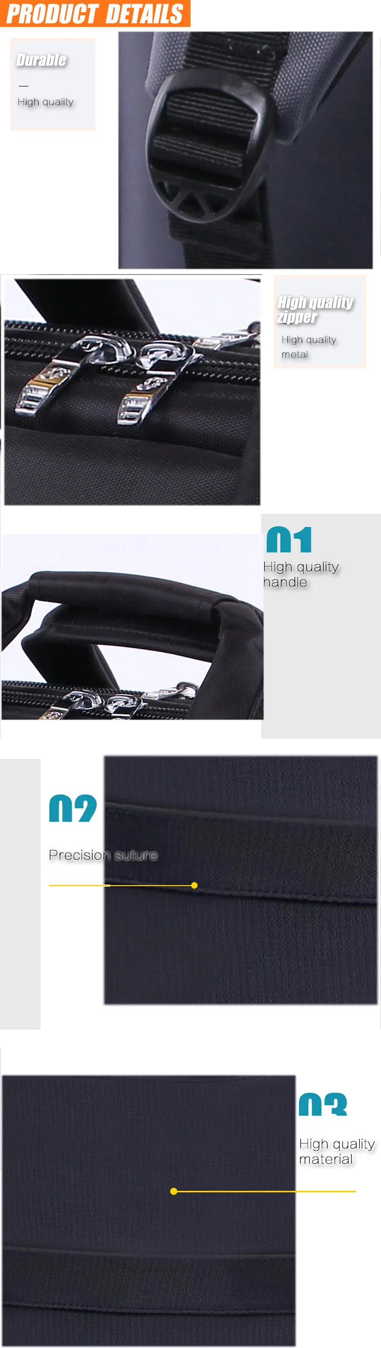 2018 hot selling fashion high quality oxford business laptop briefcase bag for men and women