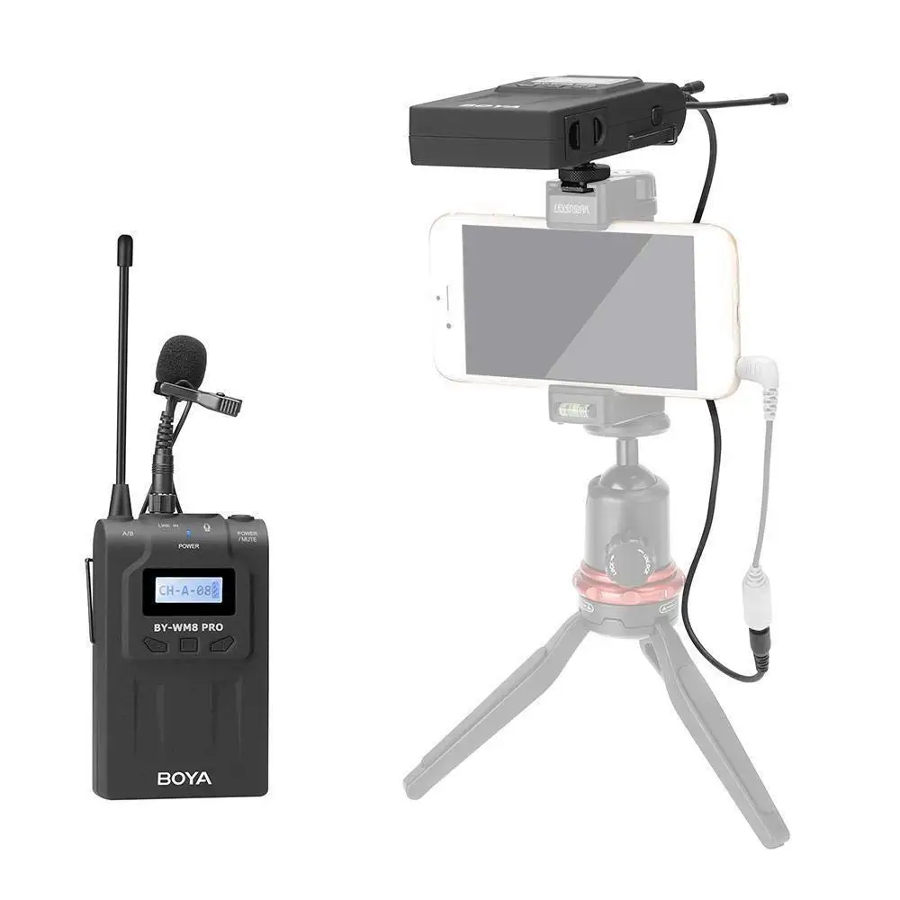 BO YA by-WM8 Pro-K1 cheap professional UHF wireless camera microphone with 48 Optional Channels