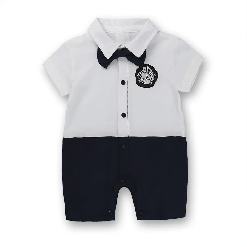 

Baby clothes newborn summer romper male robes gentleman baby one-piece clothes wholesale, As the picture shows