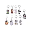 Custom Eco-friendly Anime Character Shape Plastic Clear Acrylic Keychain