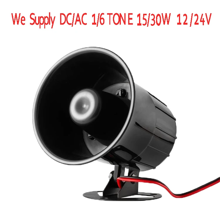 Spy Dc Ac 12v 24v 1 Tone 6tone 15w 30w 100db Car Alarm Siren Buy 15w