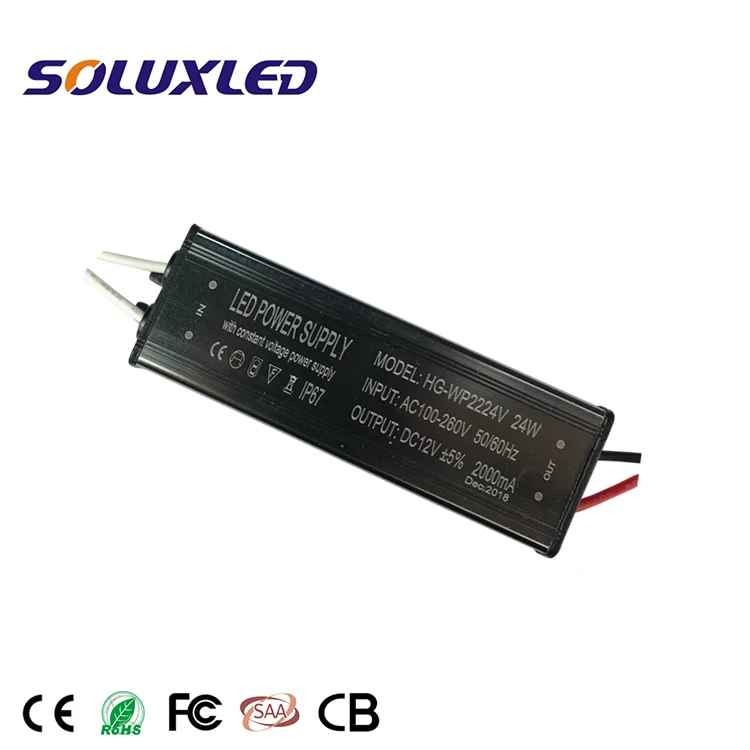IP67 DC12V 12W 2A LED Constant Voltage Switching Power Supply