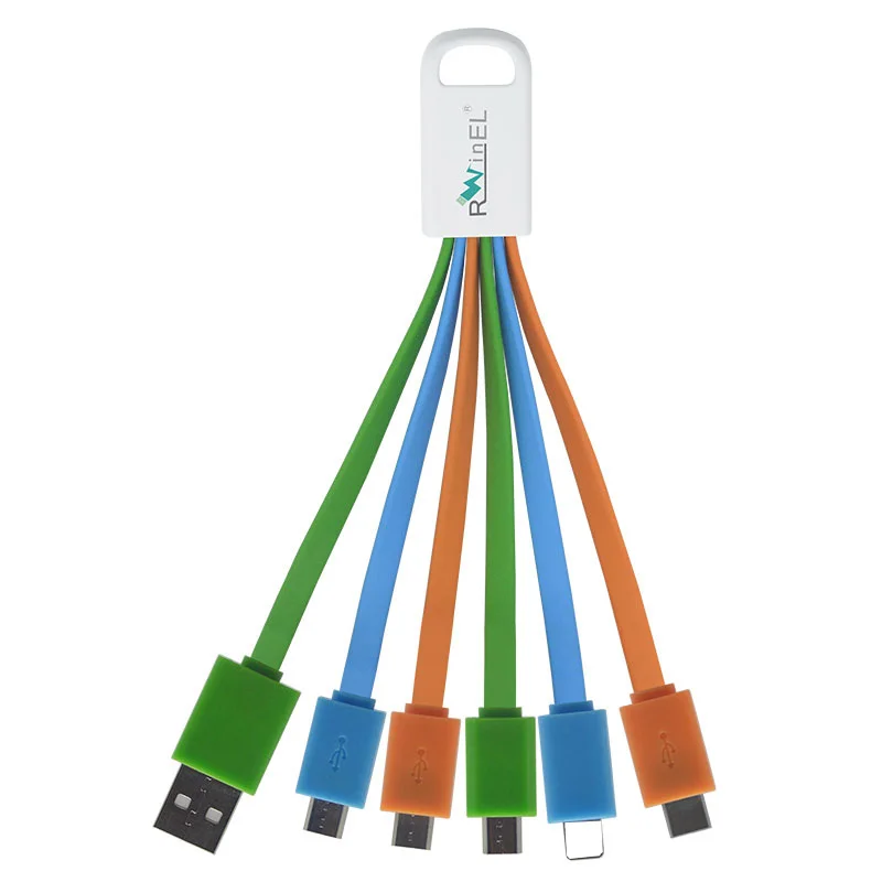 

Basic white one-to-three tow line 2 multi-core coaxial mobile phone charging cable, White;black;red;blue;yellow etc.