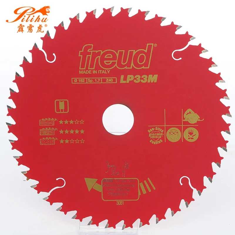 

7 1/4 Wood Saw Mill 182x1.7x25.4x40T Freud TCT Circular Saw Blade For Wood