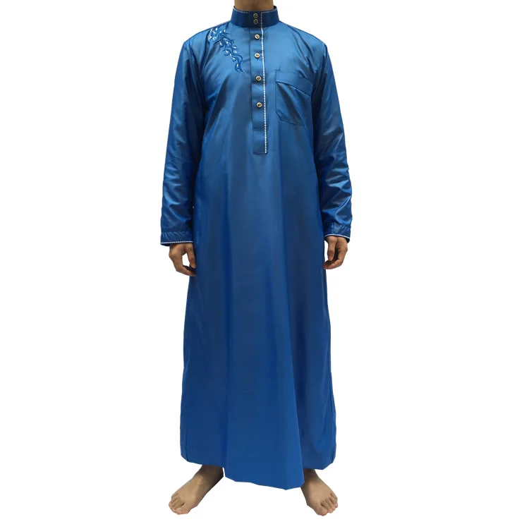 

New Style Embroidery Maxi Arab Daffah moroccan Thobe for Men, 6 colors