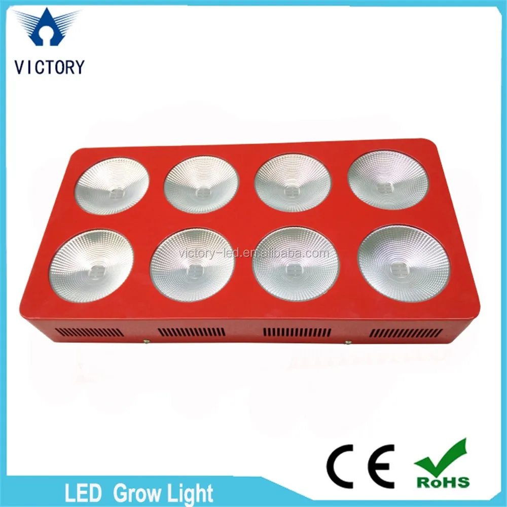 High Power 300-1200w full spectrum 8 cob 600w led grow light for greenhouse