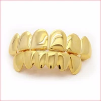 

Factory custom men's hiphop gold plated teeth grillz in body jewelry TG021-G1