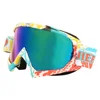 Anti UV newest design printed colorful frame motorcycle googles with tear off
