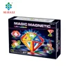 High Quality 3D Transparent Puzzles Flashing Magic Magnetic Building Blocks 70PCS
