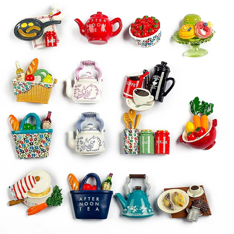 Custom Resin Chopping Block Artificial Food 3D Resin Fridge Magnet Imitated Wood Refrigerator Magnets