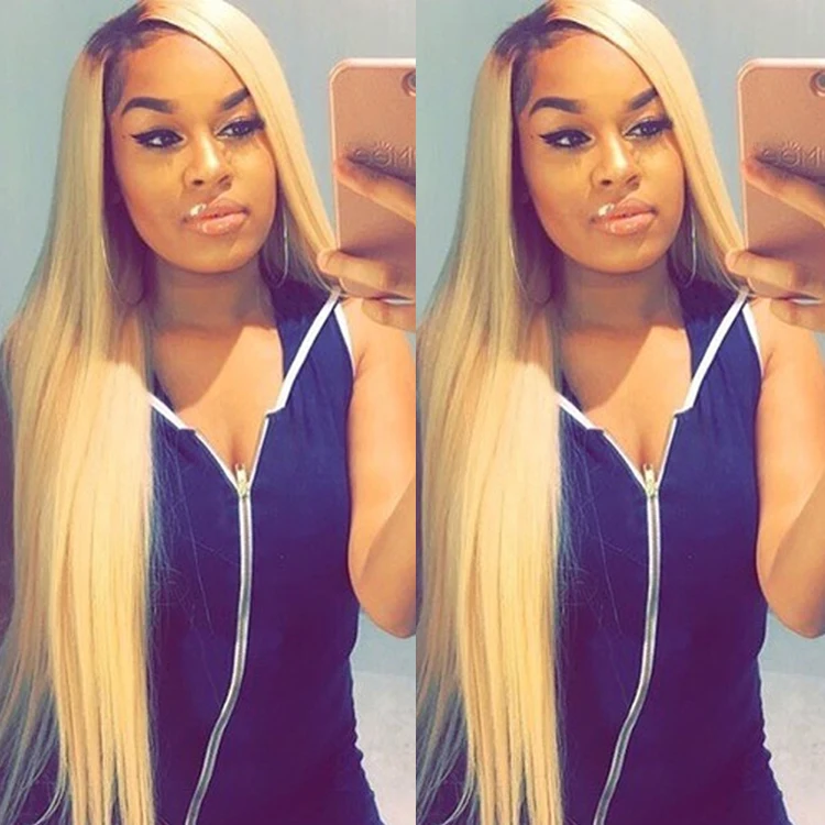 

150% density virgin brazilian hair full lace wig 12-26inch blonde human hair full lace wig